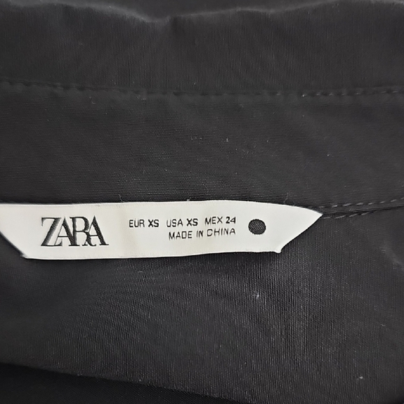 Zara Elegant Black Button-Up Dress Size XS - Picture 9 of 12